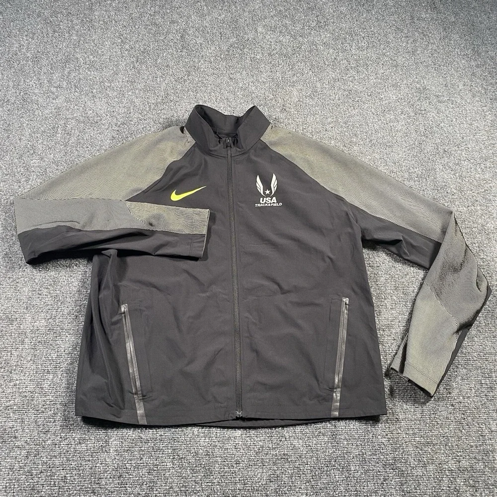 Nike Team USA Track & Field Podium Jacket Womens Size XL 2016 Running Reflective - Picture 3 of 10